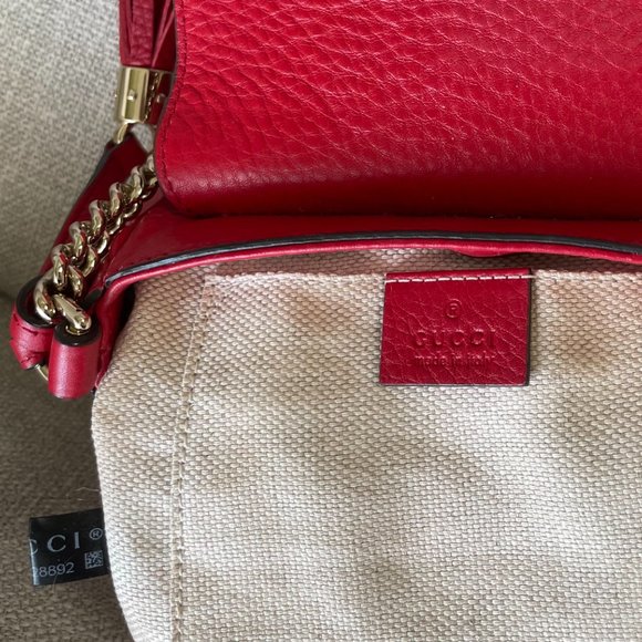 Gucci Soho Red Crossbody Bag with Chain - Picture 6 of 6